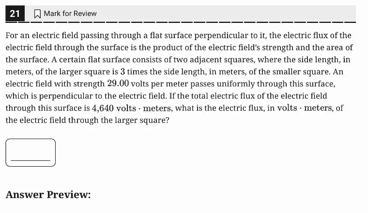 SAT Practice Test 5, Module 2, Question 21 (Ratios, rates, proportional relationships, and units) as it appears in the walkthrough video