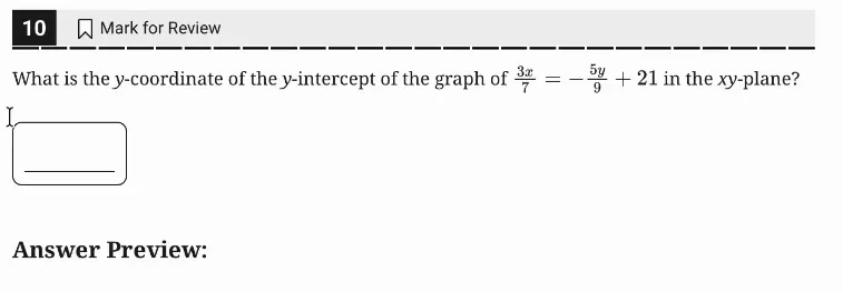 SAT Practice Test 6, Module 2, Question 10 (Linear equations in two variables) as it appears in the walkthrough video
